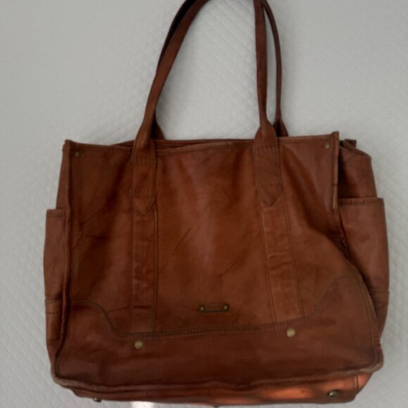 Frye Campus Shopper Leather Tote NWOT - Picture 2 of 8